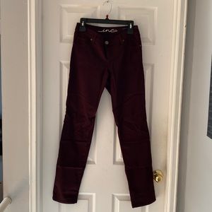 New INC burgundy skinny leg curvy fit pants-smoke free home